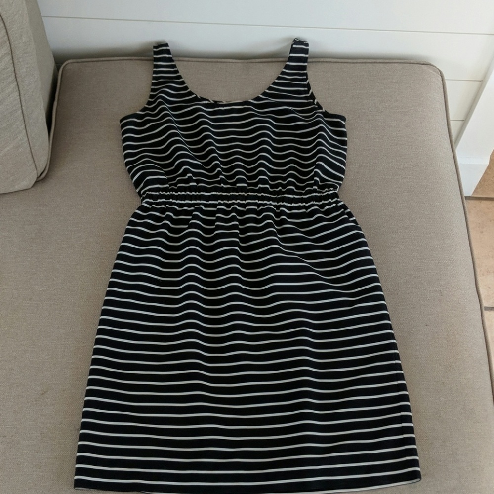 Black/White Striped LOFT Dress - Picture 1 of 8